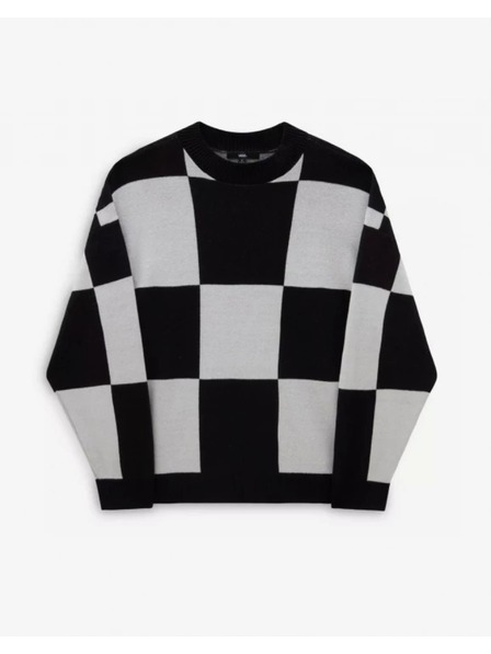 Vans Damen Schwarz-Weißer Pullover Vans Wortex Sweater Black/Marshmllw