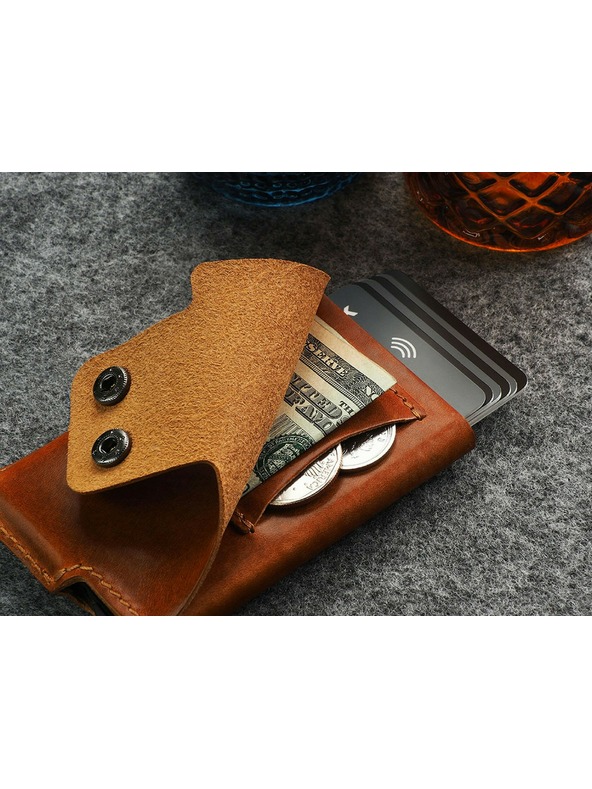 Pularys Herren Lederbörse Pularys Funky hellbraun