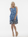Orientique Blaues Orientique gemustertes Wendekleid für Damen