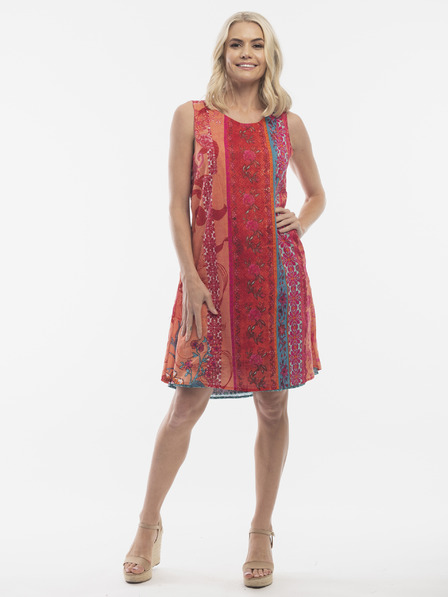 Orientique Orange-rosa Orientique gemustertes Wendekleid für Damen