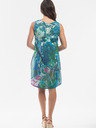 Orientique Türkisfarbenes gemustertes Damenkleid mit Taschen Orientique