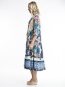 Orientique Orientique Agios blau gemustertes Midikleid für Damen