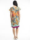 Orientique Blau-orangefarbenes Orientique Paphos Damen-Wendekleid