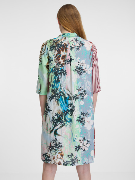 Orientique Orientique braun-grünes gemustertes Shirtkleid für Damen