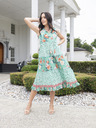 Orientique Orientique Kaleici Grünes Florales Midikleid für Damen