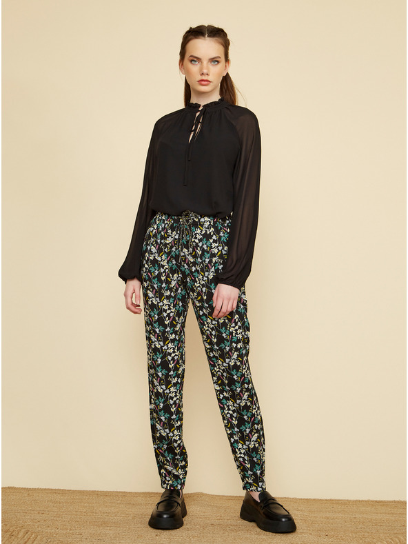ZOOT.lab Schwarze geblümte Damenhose ZOOT.lab Rosalyn