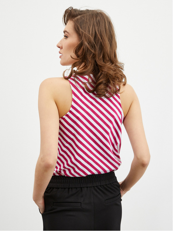 ZOOT.lab Weiß und weinrot gestreiftes Damen-Tank-Top ZOOT.lab Joelle