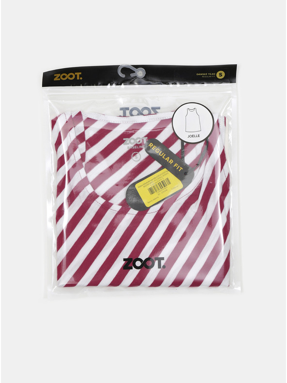 ZOOT.lab Weiß und weinrot gestreiftes Damen-Tank-Top ZOOT.lab Joelle
