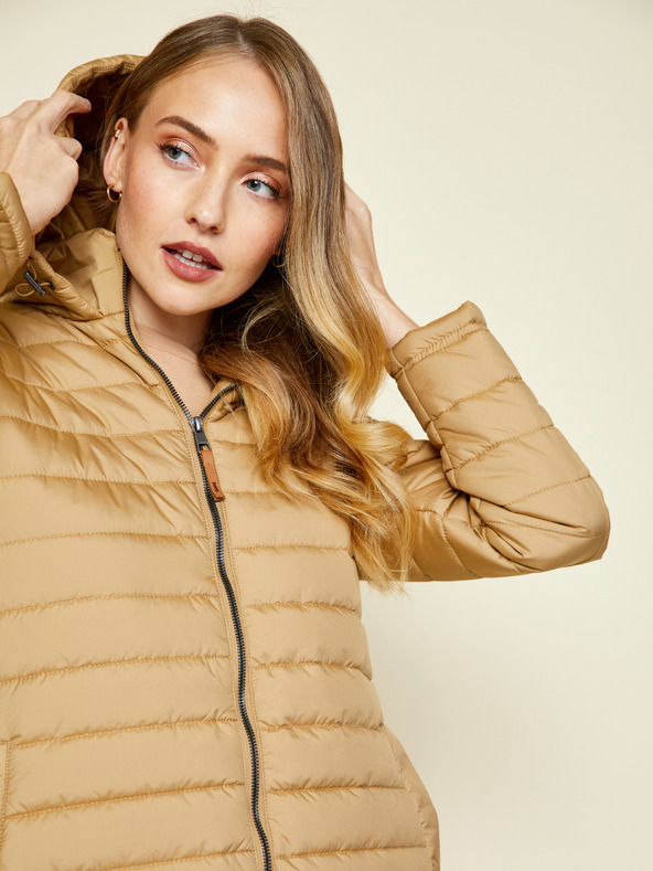 ZOOT.lab Goldfarbene, gesteppte Damen-Winterjacke mit verlängerter Kapuze ZOOT.lab Molly