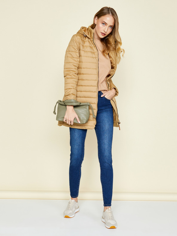 ZOOT.lab Goldfarbene, gesteppte Damen-Winterjacke mit verlängerter Kapuze ZOOT.lab Molly