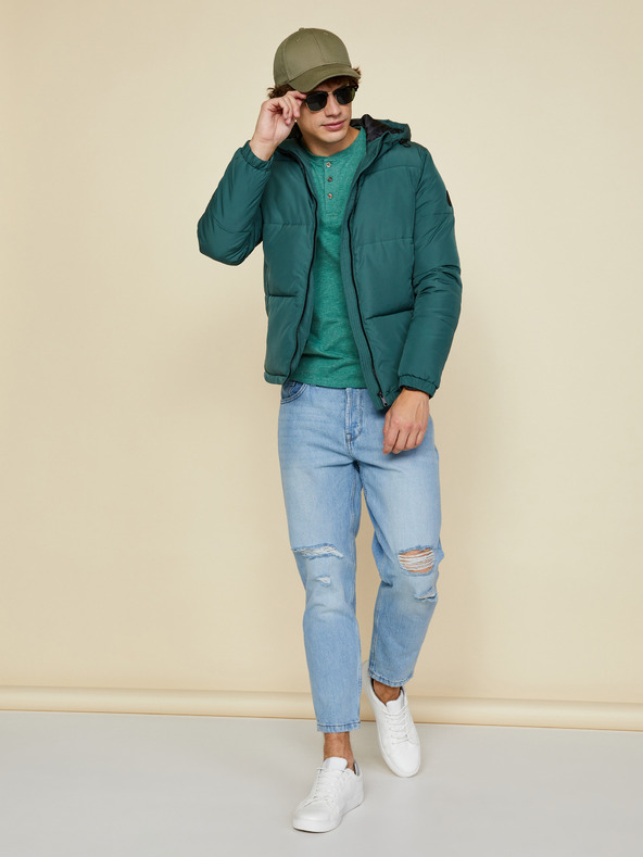 ZOOT.lab Dunkelgrüne Herren-Steppwinterjacke mit Kapuze ZOOT.lab Clark