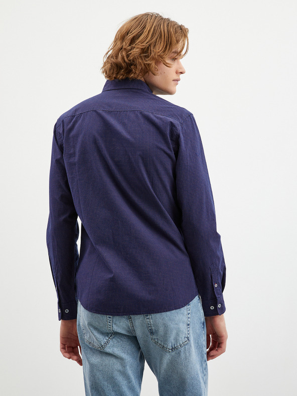 ZOOT.lab Dunkelblaues gemustertes Herrenhemd ZOOT.lab Boris