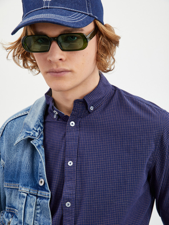 ZOOT.lab Dunkelblaues gemustertes Herrenhemd ZOOT.lab Boris