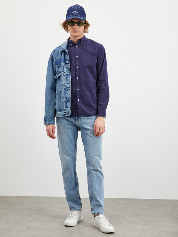 ZOOT.lab Dunkelblaues gemustertes Herrenhemd ZOOT.lab Boris