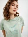 ZOOT.lab Hellgrünes bedrucktes Damen-T-Shirt ZOOT.lab Elvira