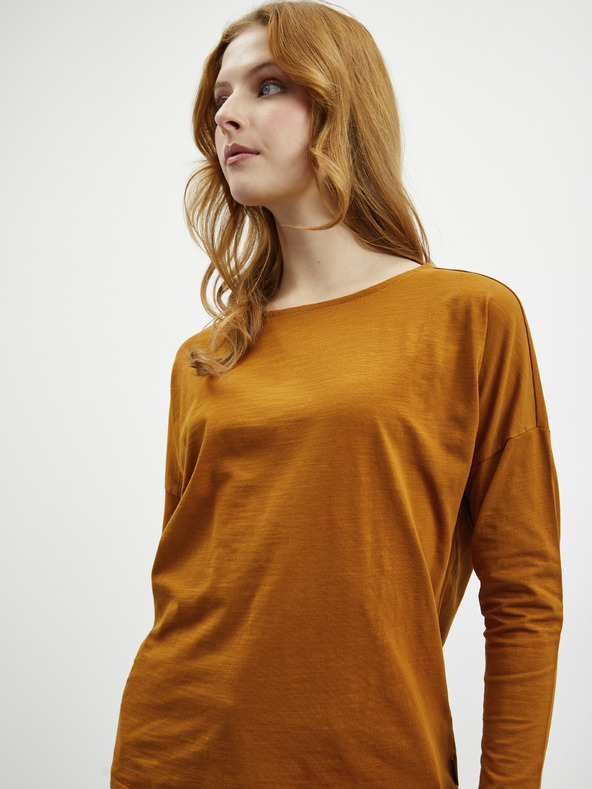 ZOOT.lab Braunes langärmeliges Damen Basic T-Shirt ZOOT.lab Evana