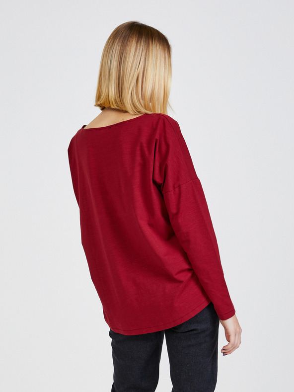 ZOOT.lab Rotes langärmeliges Damen Basic T-Shirt ZOOT.lab Evana