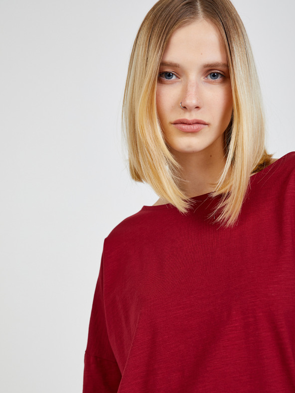 ZOOT.lab Rotes langärmeliges Damen Basic T-Shirt ZOOT.lab Evana