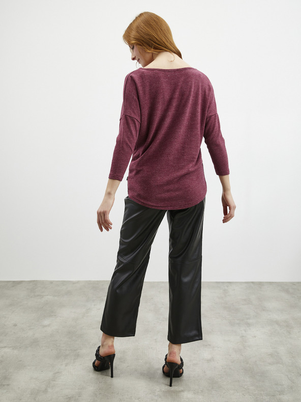 ZOOT.lab ZOOT.lab Aria burgunderfarbenes Damen Strick-T-Shirt