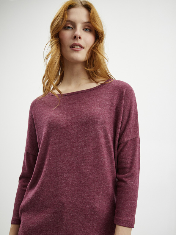 ZOOT.lab ZOOT.lab Aria burgunderfarbenes Damen Strick-T-Shirt