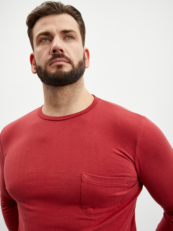 ZOOT.lab Rotes Herren-Langarm-T-Shirt ZOOT.lab