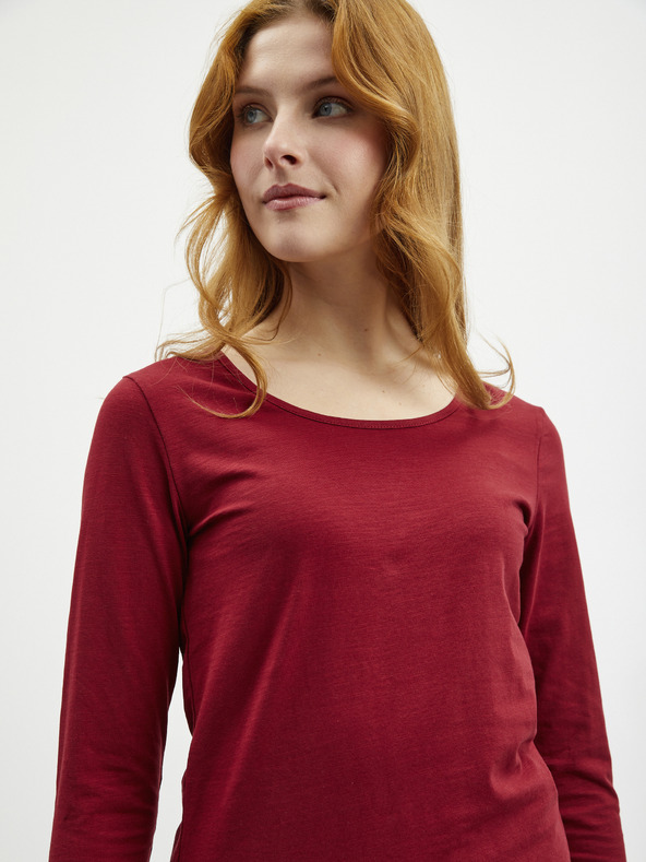 ZOOT.lab ZOOT.lab Mira bordeauxfarbenes Damen Basic-T-Shirt