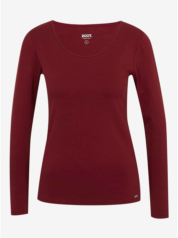 ZOOT.lab ZOOT.lab Mira bordeauxfarbenes Damen Basic-T-Shirt