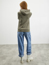ZOOT.lab Khakifarbener Damen-Kapuzenpullover mit Reißverschluss ZOOT.lab