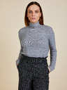 ZOOT.lab Grauer Damen-Rollkragenpullover gestreift ZOOT.lab