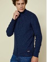 ZOOT.lab Dunkelblaue Herren Strickjacke mit Reißverschluss und Stehkragen ZOOT.lab Brad