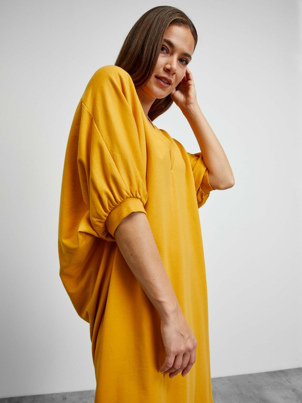 ZOOT.lab Senffarbenes lockeres Damen-Sweatshirt-Kleid METROOPOLIS by ZOOT.lab Vanity