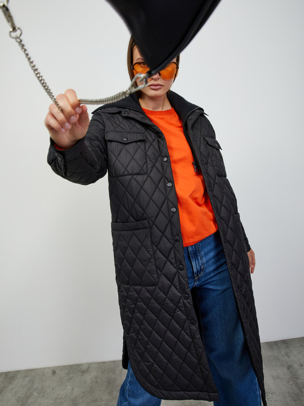 ZOOT.lab Schwarzer leichter Damen Steppmantel mit Kragen ZOOT.lab Sienna