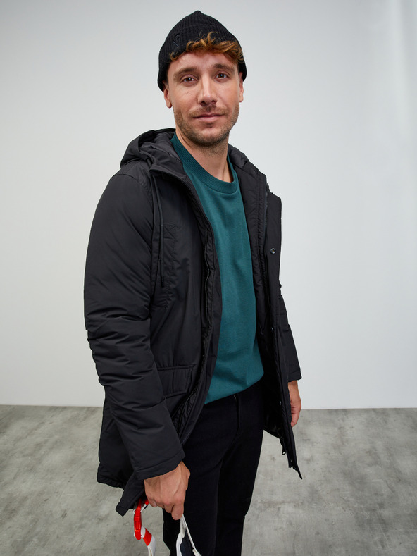 ZOOT.lab Schwarzer Herren-Kapuzenparka ZOOT.lab Charls