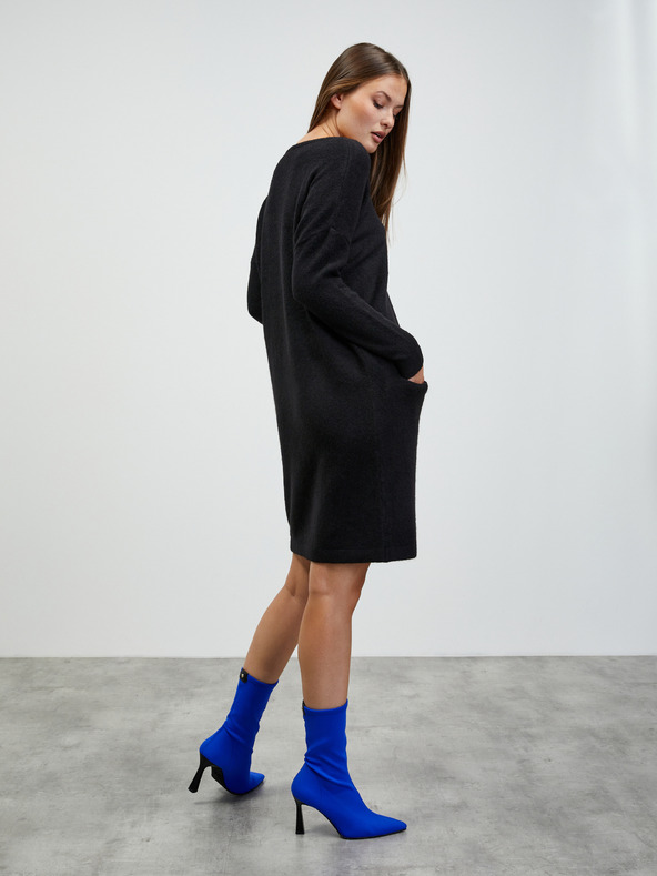 ZOOT.lab Schwarzes Wollpullover-Kleid ZOOT.lab Dania