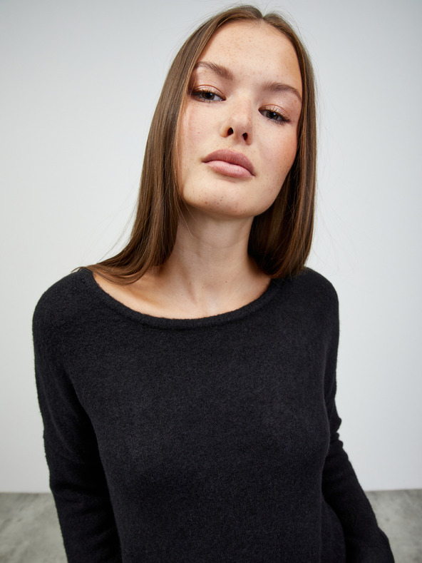 ZOOT.lab Schwarzes Wollpullover-Kleid ZOOT.lab Dania