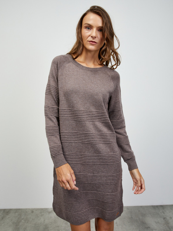 ZOOT.lab Braun gestreiftes Pullover-Kleid ZOOT.lab Bellarose