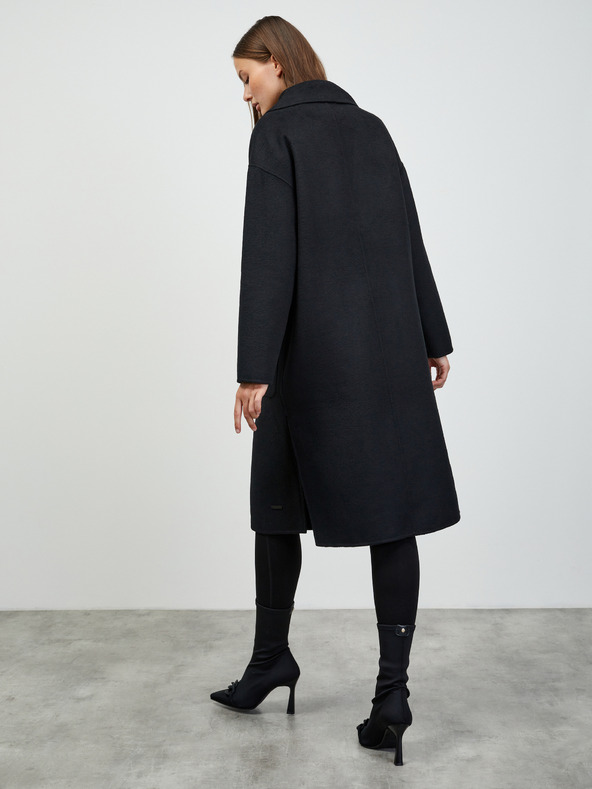 ZOOT.lab Schwarzer Damen-Übergangsmantel aus Wollgemisch ZOOT.lab Kalita