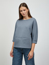 ZOOT.lab Blaues Damen-Sweatshirt mit Reißverschluss hinten ZOOT.lab Salwa