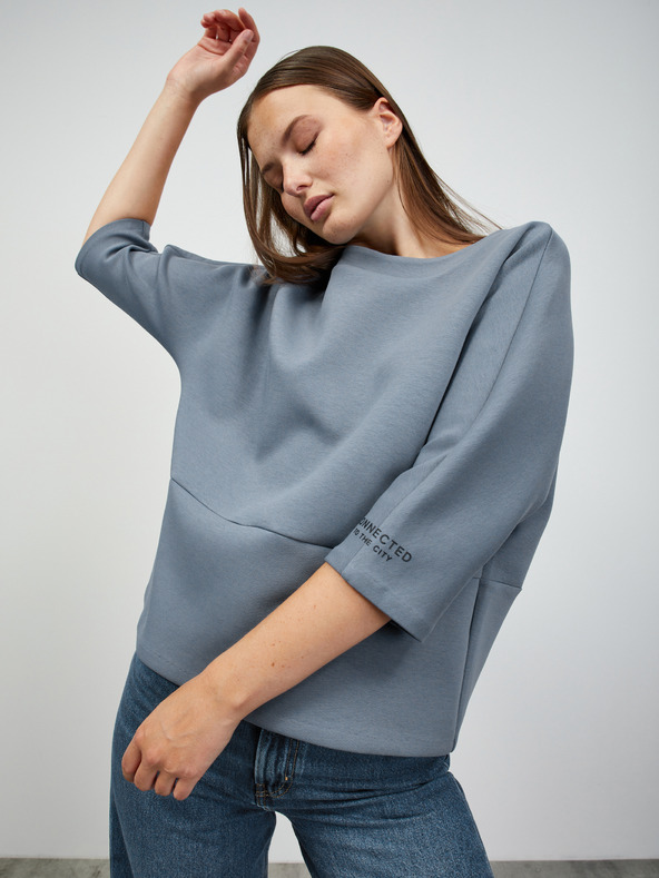 ZOOT.lab Blaues Damen-Sweatshirt mit Reißverschluss hinten ZOOT.lab Salwa