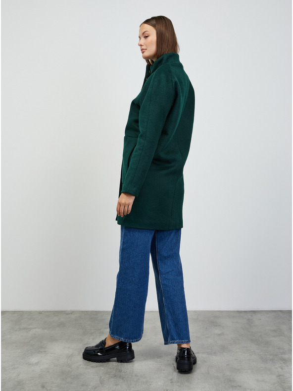 ZOOT.lab Dunkelgrüner Damenmantel mit Wollmischung ZOOT.lab Tiffy