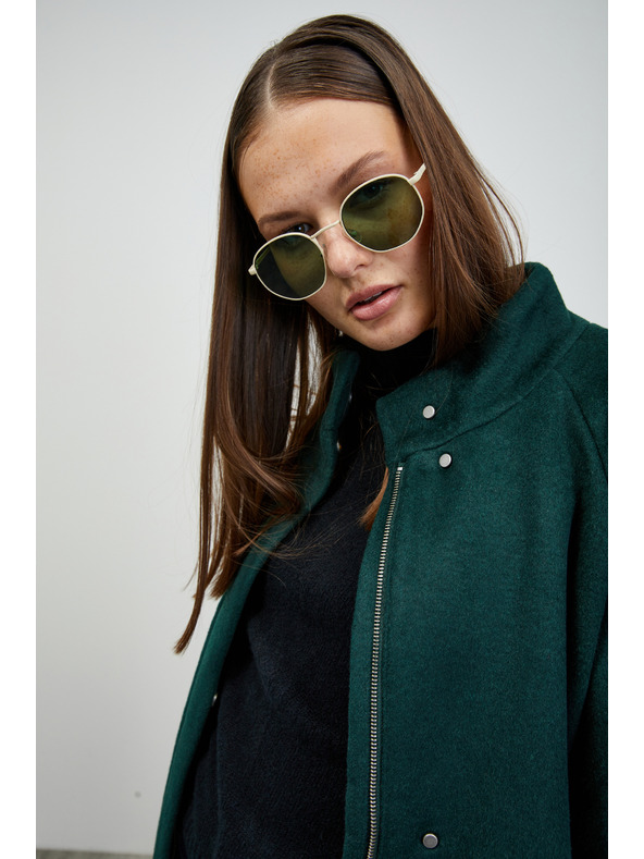 ZOOT.lab Dunkelgrüner Damenmantel mit Wollmischung ZOOT.lab Tiffy