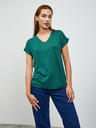ZOOT.lab ZOOT.lab Adriana 3 grünes gestreiftes Damen-Basic-T-Shirt