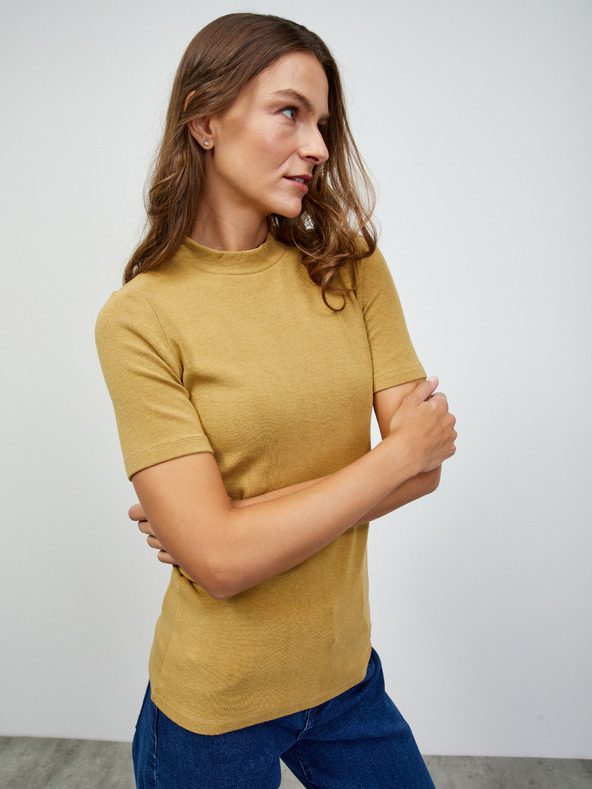 ZOOT.lab Senfgelbes Damen Basic-T-Shirt ZOOT.lab Bobbi