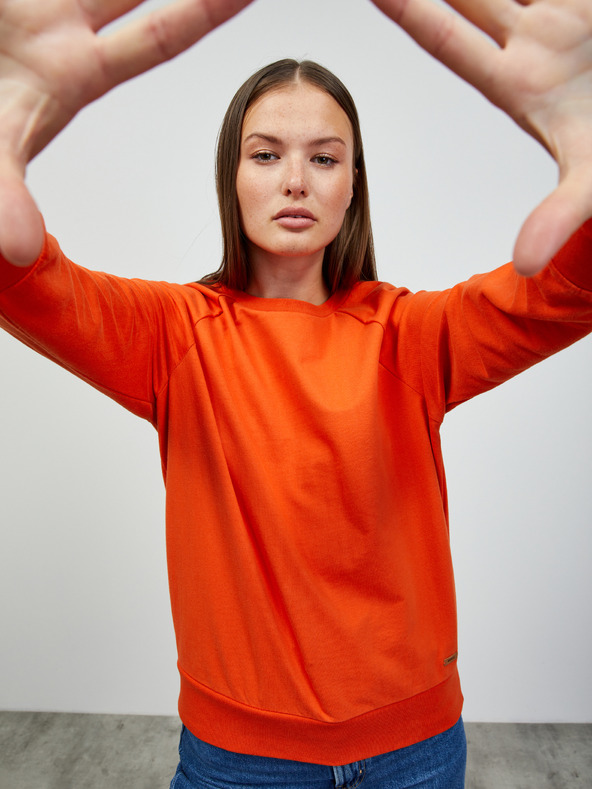ZOOT.lab Orangefarbenes Basic-Sweatshirt für Damen ZOOT.lab Penny