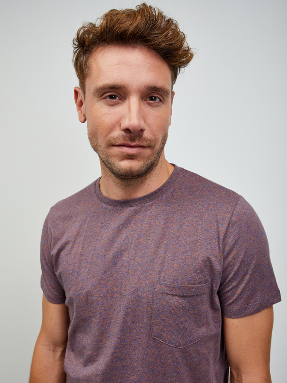 ZOOT.lab Lila gestreiftes Herren-Basic-Shirt ZOOT.lab Rex