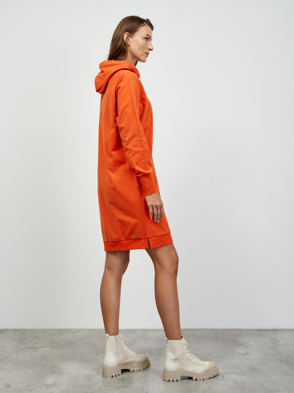 ZOOT.lab Orangefarbenes ZOOT.lab Kirsten Kapuzen-Sweatshirt Basic-Kleid