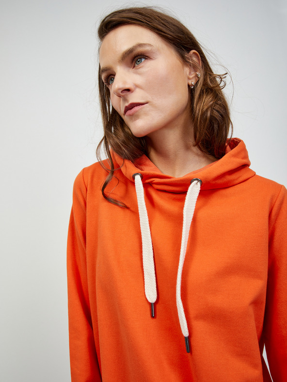 ZOOT.lab Orangefarbenes ZOOT.lab Kirsten Kapuzen-Sweatshirt Basic-Kleid