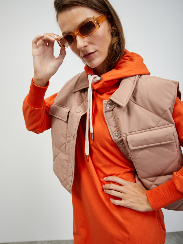 ZOOT.lab Orangefarbenes ZOOT.lab Kirsten Kapuzen-Sweatshirt Basic-Kleid