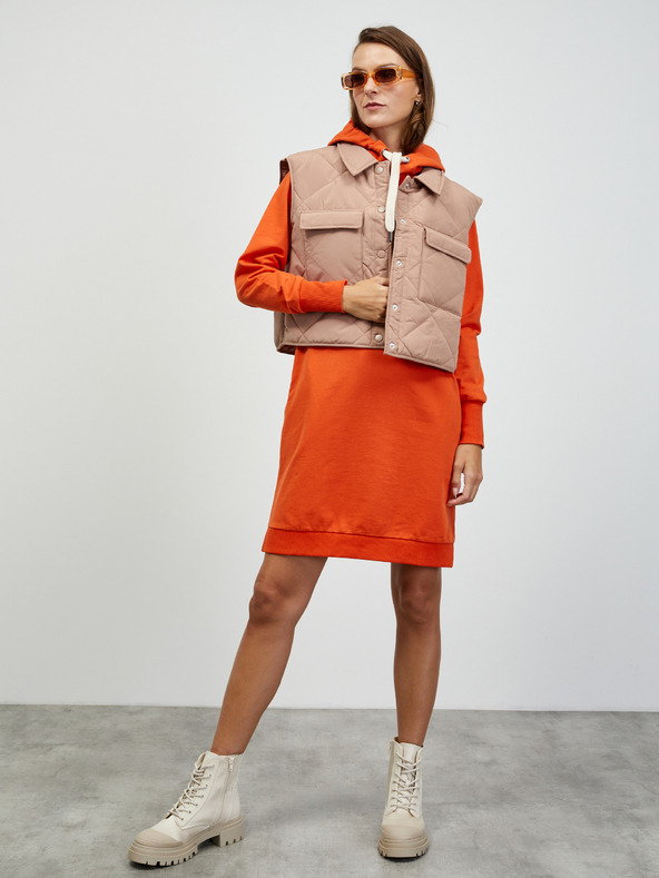 ZOOT.lab Orangefarbenes ZOOT.lab Kirsten Kapuzen-Sweatshirt Basic-Kleid