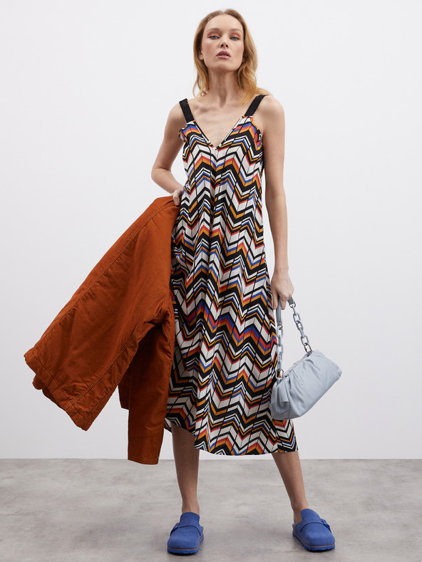 ZOOT.lab Weißer und schwarzer gemusterter Damen-Midriff ZOOT.lab Nichel